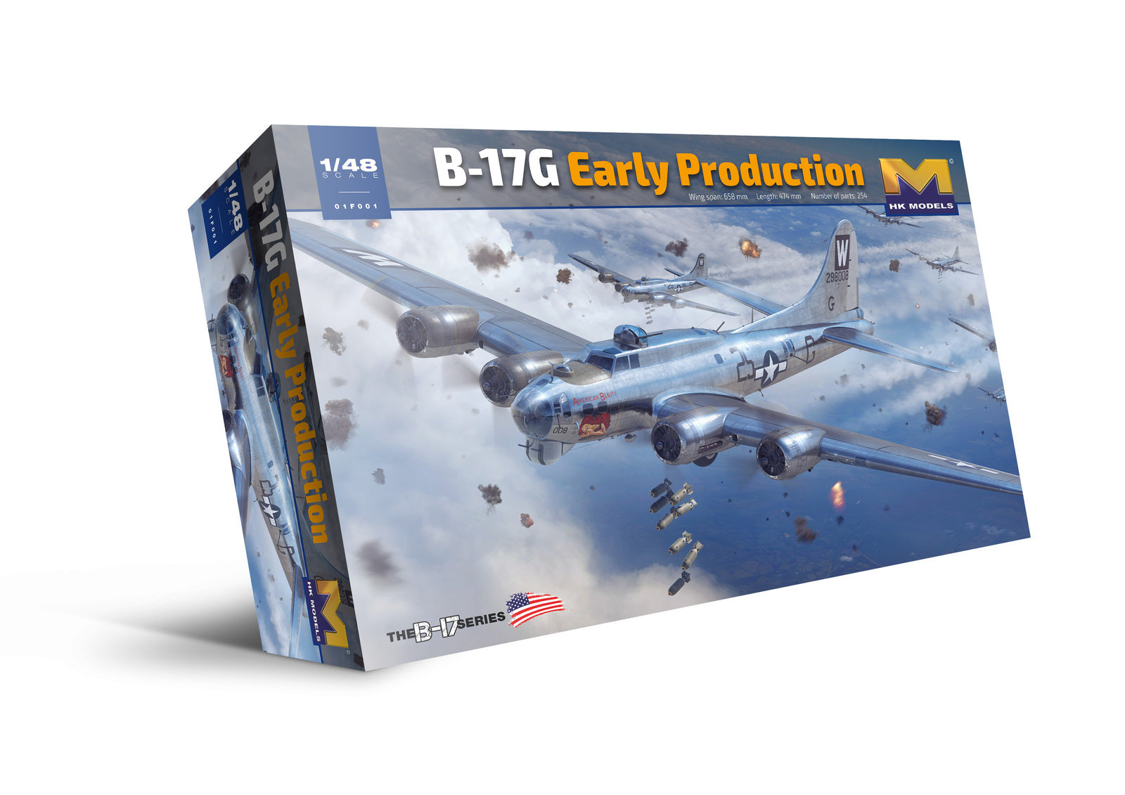 Hong Kong Models 1/48 B-17G Early Version Plastic Model Kit