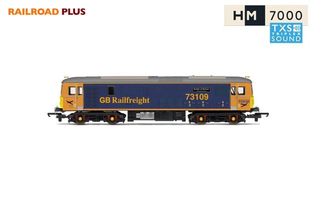 R30176TXS HORNBY RAILROAD PLUS GB RAILFREIGHT CLASS 73 BO-BO 73109 BATTLE OF BRITAIN - ERA 10 Hornby
