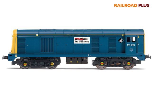 R30318 HORNBY RAILROAD PLUS LORAM RAIL CLASS 20 BO-BO 20189 - ERA 11