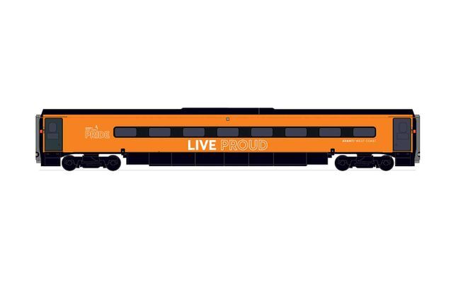 R40197 HORNBY AVANTI WEST COAST PENDOLINO TRAILER STANDARD (TS) PRIDE LIVERY - ERA 11