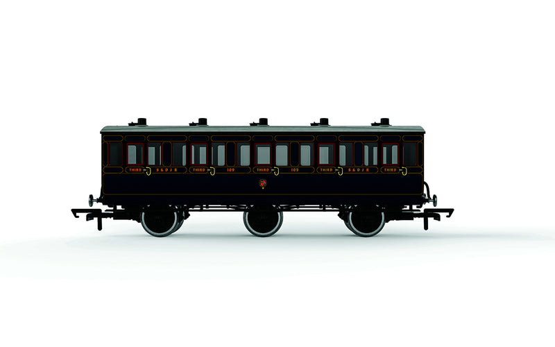 R40298 HORNBY S&DJR 6 WHEEL COACH 3RD CLASS 109 - ERA 2