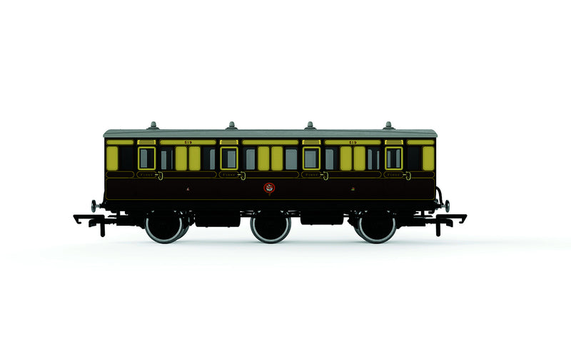 R40304 HORNBY GWR 6 WHEEL COACH 1ST CLASS 519 - ERA 2/3