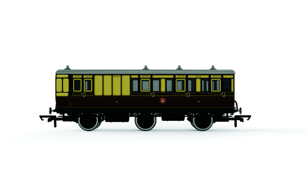 R40308 HORNBY GWR 6 WHEEL COACH 3RD CLASS 2548 - ERA 2/3