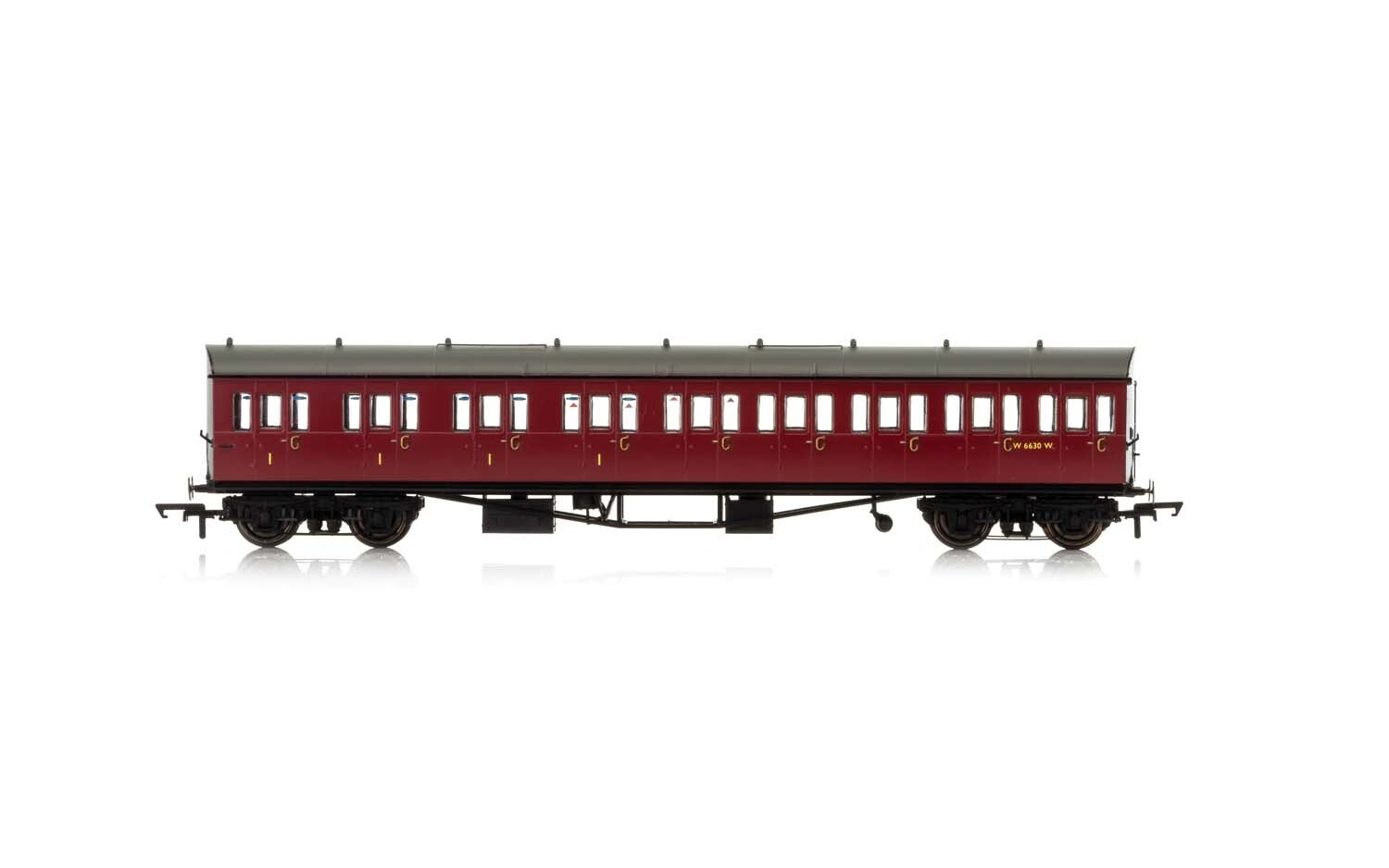 R4878A HORNBY BR COLLETT 57 BOW ENDED E131 NINE COMPARTMENT COMPOSITE (LEFT HAND) W6237W - ERA 4 Hornby