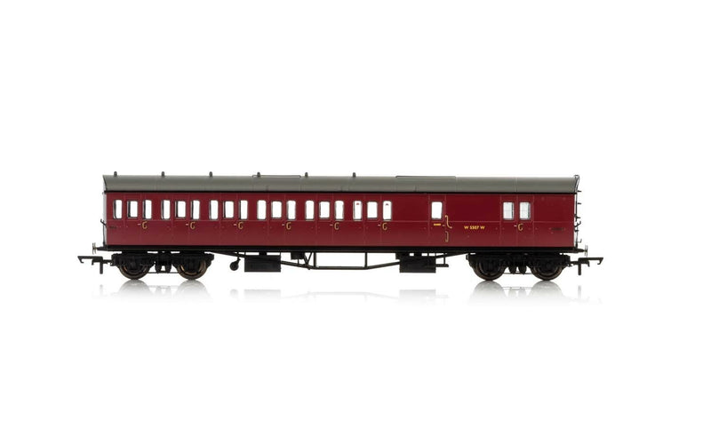 R4880A HORNBY BR COLLETT 57 BOW ENDED D98 SIX COMPARTMENT BRAKE THIRD (LEFT HAND) W4949W - ERA 4