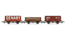 R60104 HORNBY TRIPLE WAGON PACK DENABY COLLIERY LEICESTER CO-OP & HALL & CO - ERA 3 Hornby