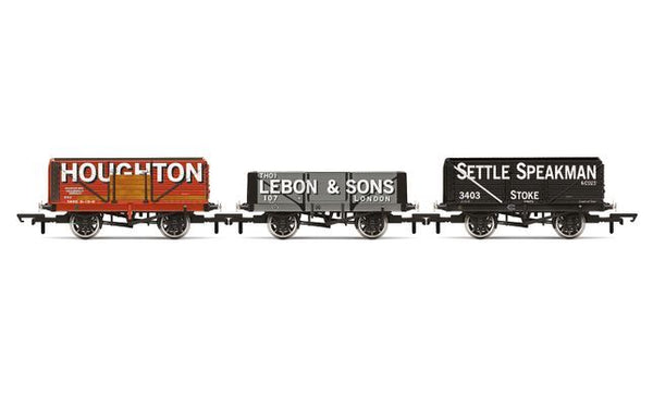 R60116 HORNBY TRIPLE WAGON PACK HOUGHTON MAIN THOS. LEBON & SONS & SETTLE SPEAKMAN - ERA 3