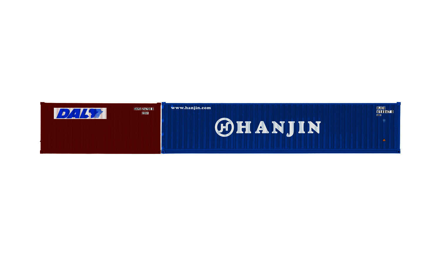 R60128 HORNBY DAL & HANJIN CONTAINER PACK 1 X 20 AND 1 X 40 CONTAINERS - ERA 11 Hornby