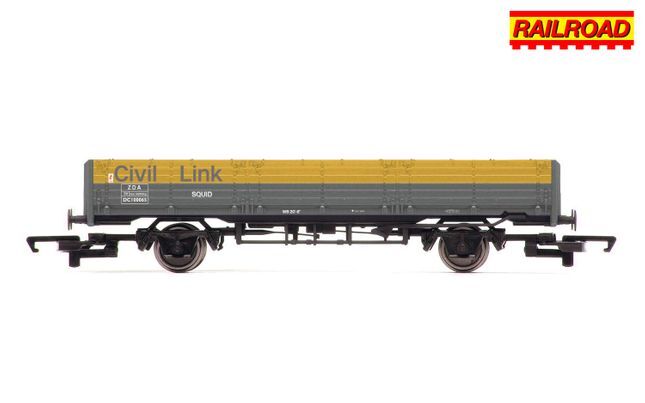 R60230 HORNBY RAILROAD CIVIL LINK ZDA 45 TON OPEN SQUID  WAGON 100065 - ERA 8