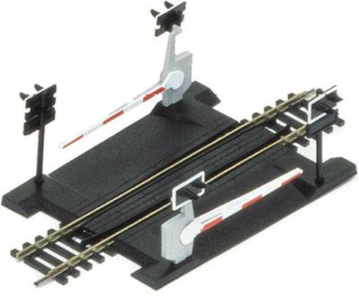 R645 HORNBY SINGLE TRACK LEVEL CROSS