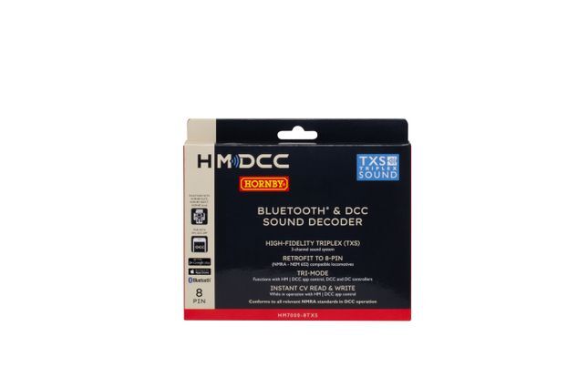R7336 HORNBY HM7000-8TXS: BLUETOOTH & DCC SOUND DECODER (8-PIN) Hornby