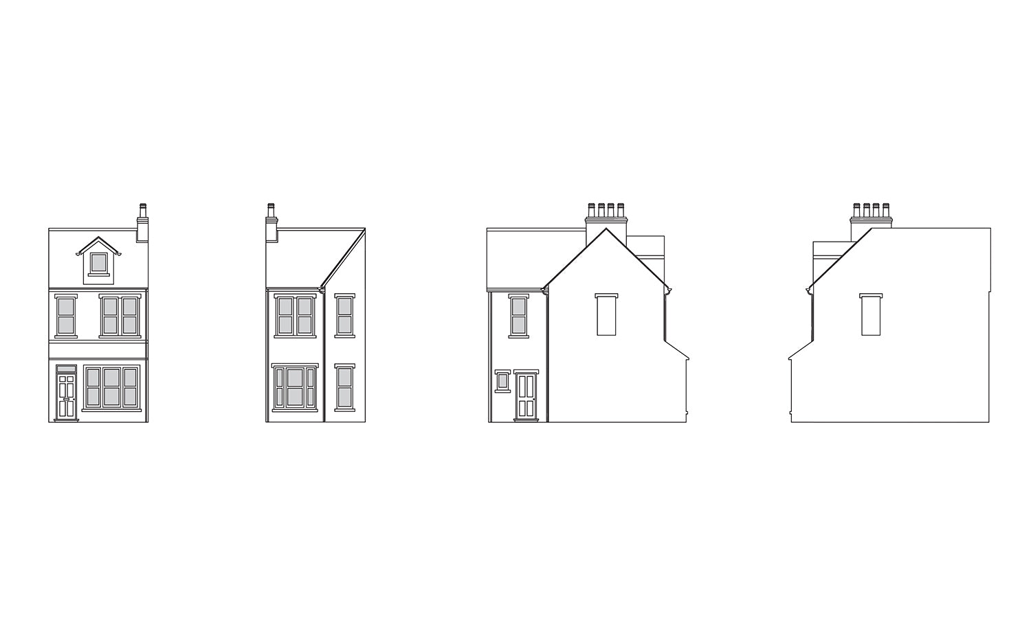 R7352 HORNBY VICTORIAN TERRACE HOUSE LEFT MIDDLE Hornby