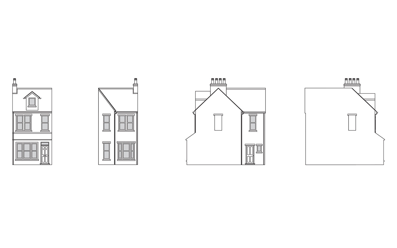 R7353 HORNBY VICTORIAN TERRACE HOUSE RIGHT MIDDLE Hornby