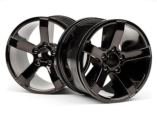 HPI-101309 HPI Bullet Mt Wheels Black Chrome (Pr) [101309]