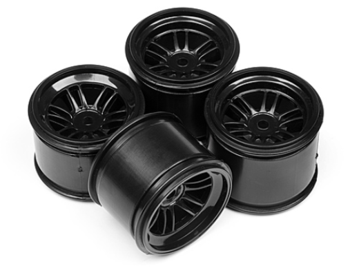 HPI-102824 HPI FT01 Wheel Set (Black/Front 2Pcs/Rear 2Pcs) [102824]