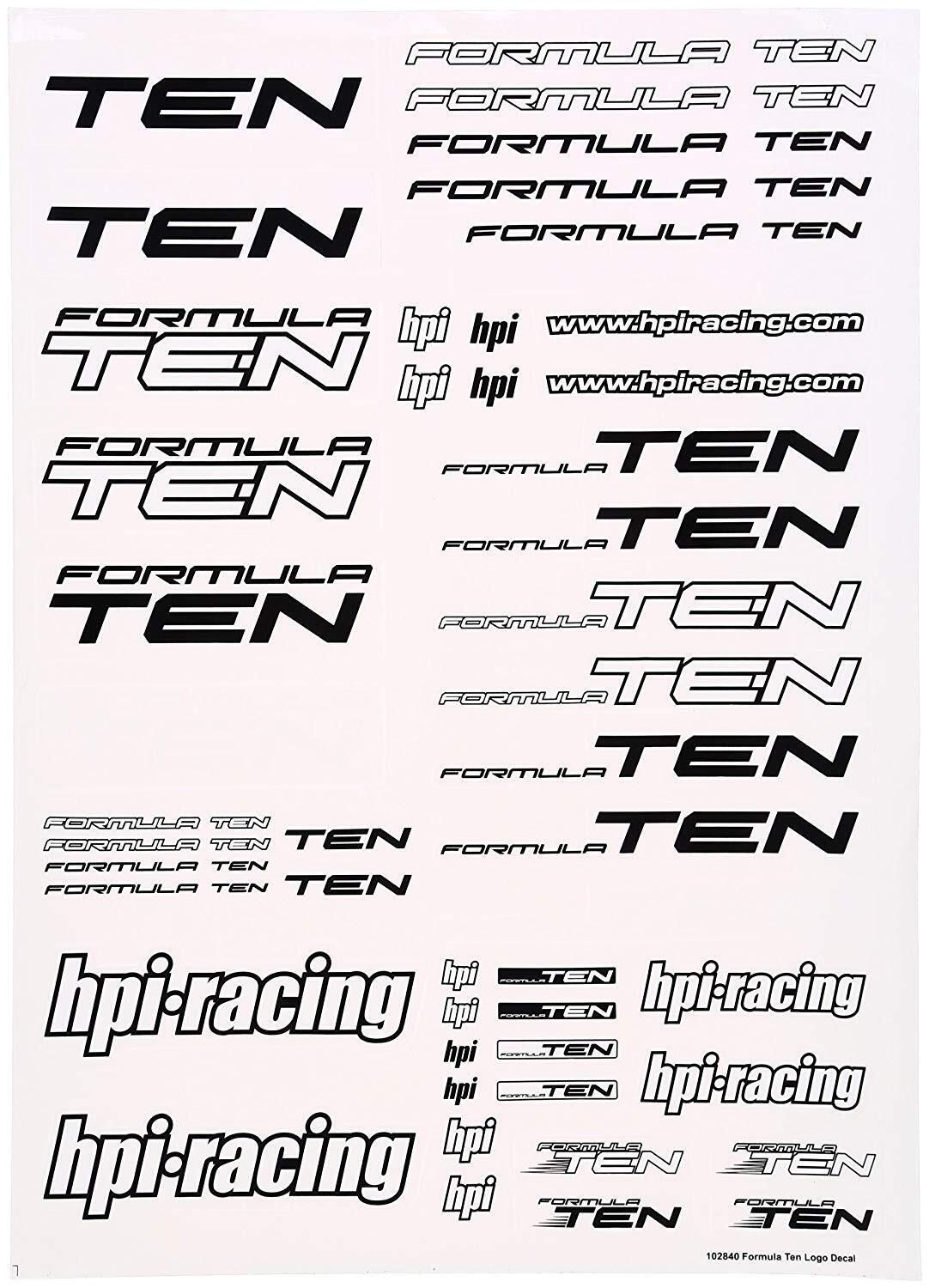 HPI-102840 HPI 102840 FORMULA TEN LOGO DECAL HPI