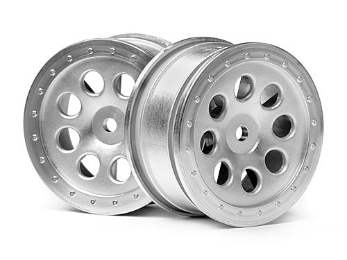 HPI-103037 HPI ST-8 Wheel Matte Chrome (0mm Offset/2Pcs) [103037]