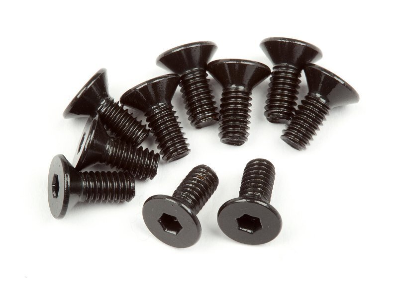 HPI-107374 HPI Flat Head Screw M2.5X6mm (Hex Socket/10Pcs) [107374] HPI