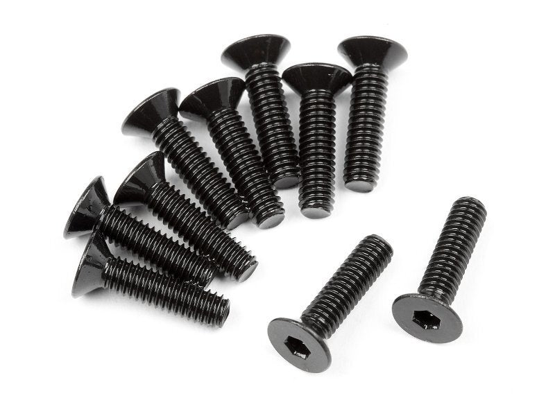 HPI-107375 HPI Flat Head Screw M2.5X10mm (Hex Socket/10Pcs) [107375] HPI