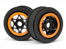 HPI-107855 HPI AH-64 Wheel Black/Orange (42X83mm/2Pcs) [107855] HPI
