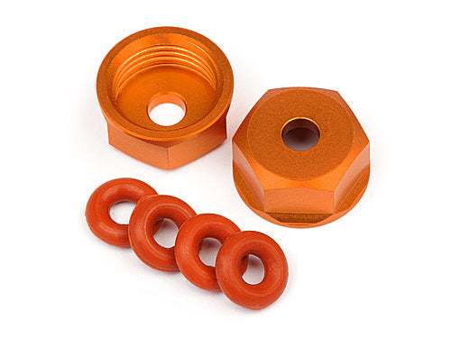 HPI-108071 HPI Aluminum Bottom Shock Cap (Orange/2Pcs) [108071]