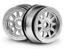 HPI-108321 HPI TR-10 Glue-Lock Wheel Matte Chrome (120X60mm/2Pcs) [108321] HPI