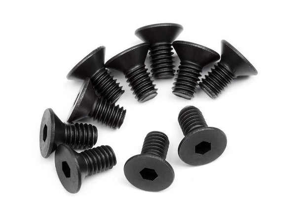 HPI-110070 HPI Flat Head Screw M4X8mm (Hex Socket/10Pcs) [110070]