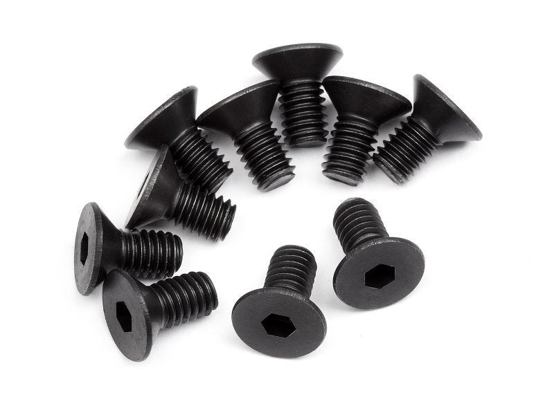 HPI-110070 HPI Flat Head Screw M4X8mm (Hex Socket/10Pcs) [110070]