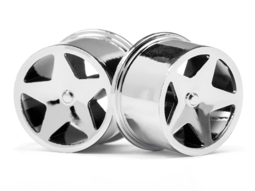 HPI-114279 HPI Q32 Super Star Wheel Set F/R (Chrome18X10/18X14/4Pcs) [114279] HPI