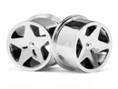 HPI-114279 HPI Q32 Super Star Wheel Set F/R (Chrome18X10/18X14/4Pcs) [114279] HPI
