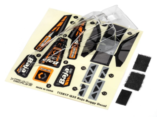 HPI-114283 HPI Q32 Baja Buggy Body And Wing Set (Clear) [114283]