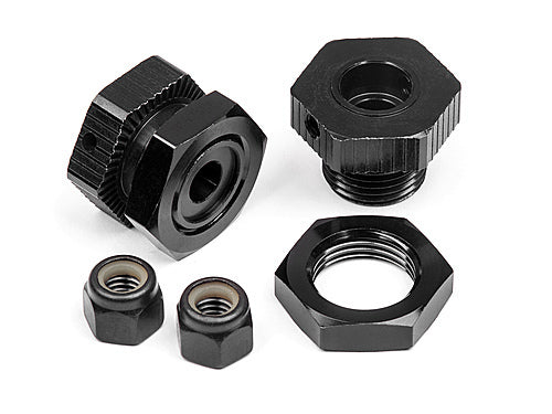 HPI-114341 HPI Aluminum Wheel Hex Hub Set 17mm (Black/4Pcs) [114341] HPI