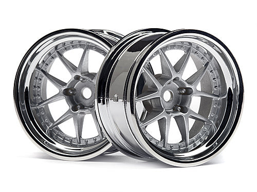 HPI-114636 HPI DY-Champion 26mm Wheel (Chrome/Silver/9mm Os/2Pcs) [114636]