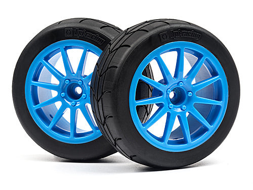 HPI-115155 HPI Mounted Gymkhana Tire/Corse Turini Wheel Cyan X2 [115155]