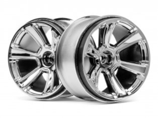HPI-115324 HPI 6-Shot MT Wheel (Chrome/2Pcs) [115324] HPI