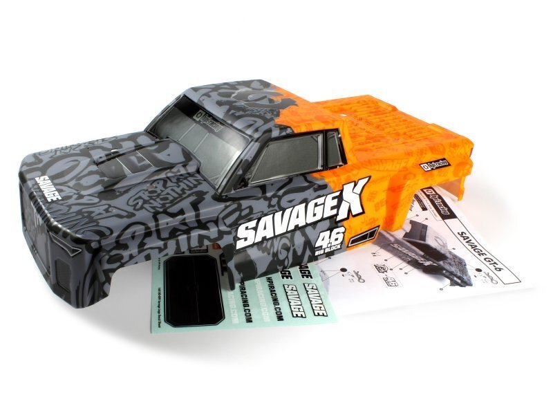 HPI-160104 HPI GT-6 Sportcab Painted Truck Body (Grey/Orange) [160104] HPI