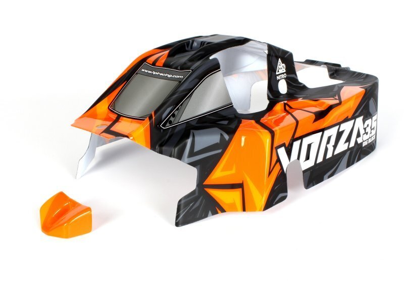 HPI-160414 HPI TRIMMED & PRINTED VB-2 1:8TH NITRO BUGGY BODY (ORANGE) [160414] HPI