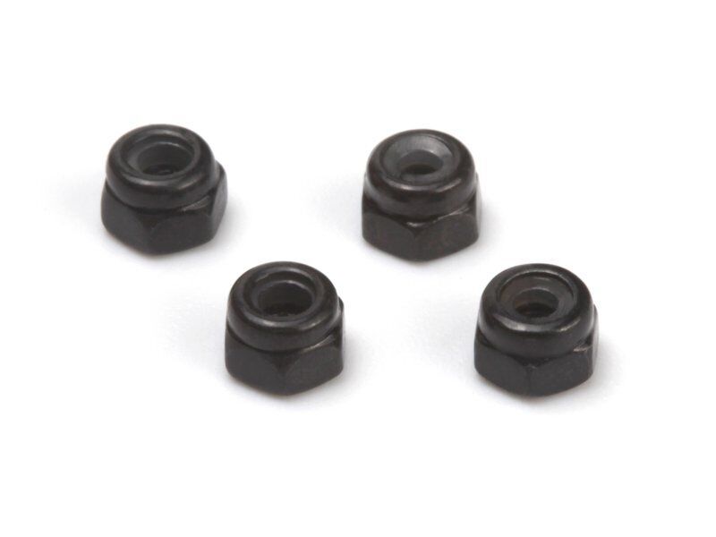 HPI Lock Nut M2 (Black/4pcs)
