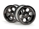 HPI-3161 HPI 6 Spoke Wheel Black Chrome (83X56mm/2Pcs) [3161] HPI