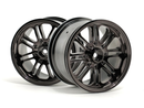 HPI-3173 HPI 8 Spoke Wheel Black Chrome (83X56mm/2Pcs) [3173] HPI