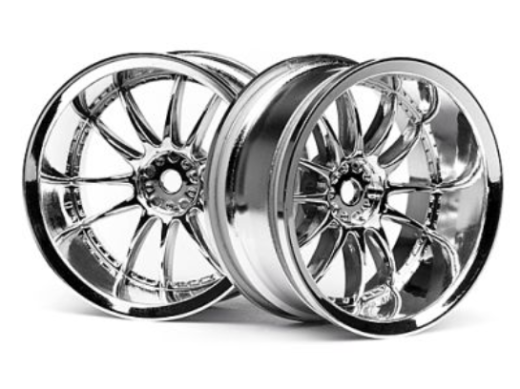 HPI-3282 HPI Work XSA 02C Wheel 26mm Chrome (9mm Offset) [3282]