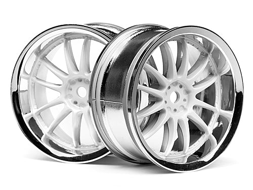 HPI-3283 HPI Work XSA 02C Wheel 26mm Chrome/White (3mm Offset) [3283]
