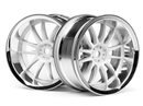 HPI-3284 HPI Work XSA 02C Wheel 26mm Chrome/White (6mm Offset) [3284] HPI