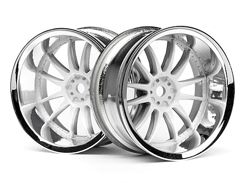 HPI-3285 HPI Work XSA 02C Wheel 26mm Chrome/White (9mm Offset) [3285]