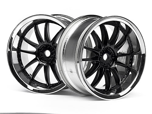 HPI-3286 HPI Work XSA 02C Wheel 26mm Chrome/Black (3mm Offset) [3286]
