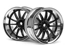 HPI-3287 HPI Work XSA 02C Wheel 26mm Chrome/Black (6mm Offset) [3287] HPI