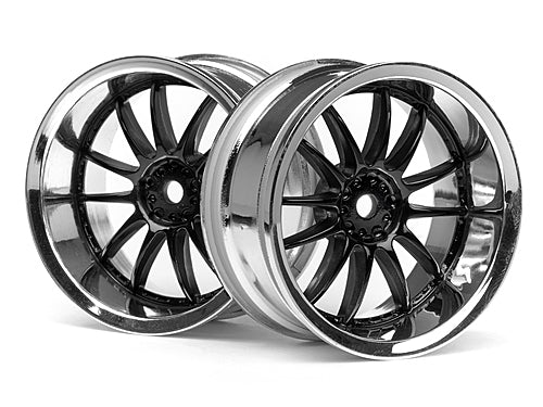 HPI-3287 HPI Work XSA 02C Wheel 26mm Chrome/Black (6mm Offset) [3287]