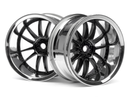 HPI-3288 HPI Work XSA 02C Wheel 26mm Chrome/Black (9mm Offset) [3288] HPI
