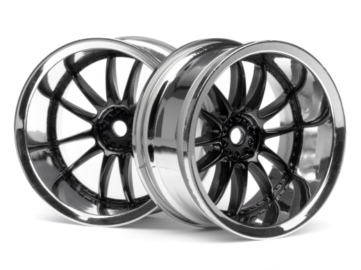 HPI-3288 HPI Work XSA 02C Wheel 26mm Chrome/Black (9mm Offset) [3288]