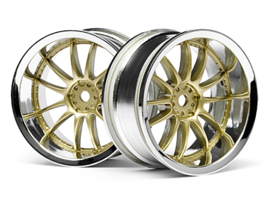 HPI-3298 HPI Work XSA 02C Wheel 26mm Chrome/Gold (6mm Offset [3298]